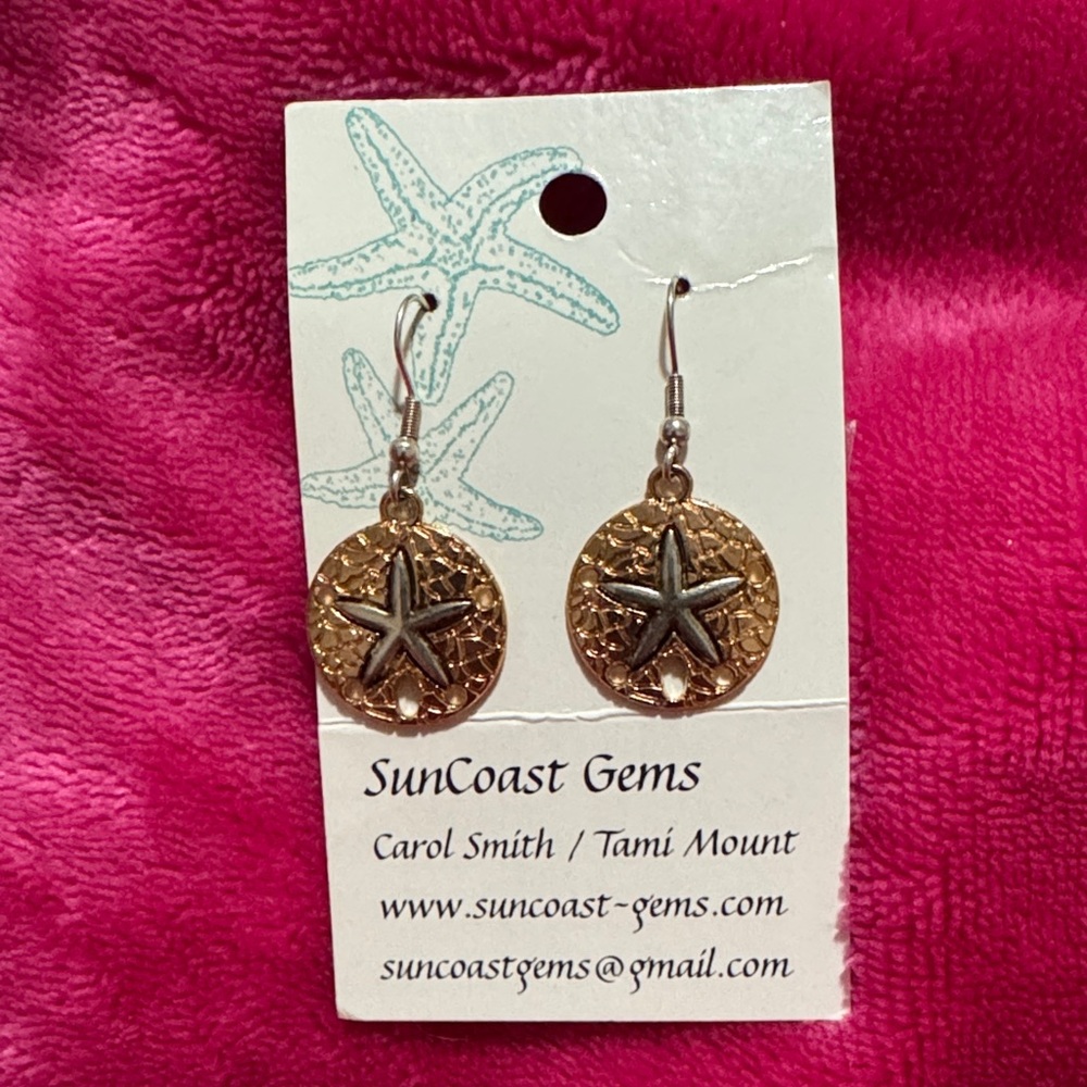 Gold and Silver Starfish Earrings